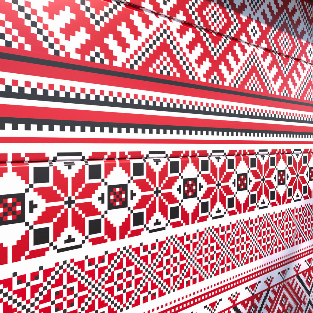 Potlač brán v dekore - Mozaika nórsky vzor